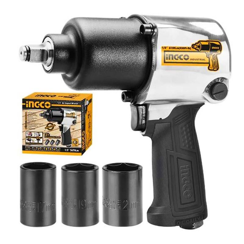 INGCO TOOLS - LLAVE DE IMPACTO NEUMATICA 1/2" 610 NM AUTO CAMIONES INGCO - AIW12562