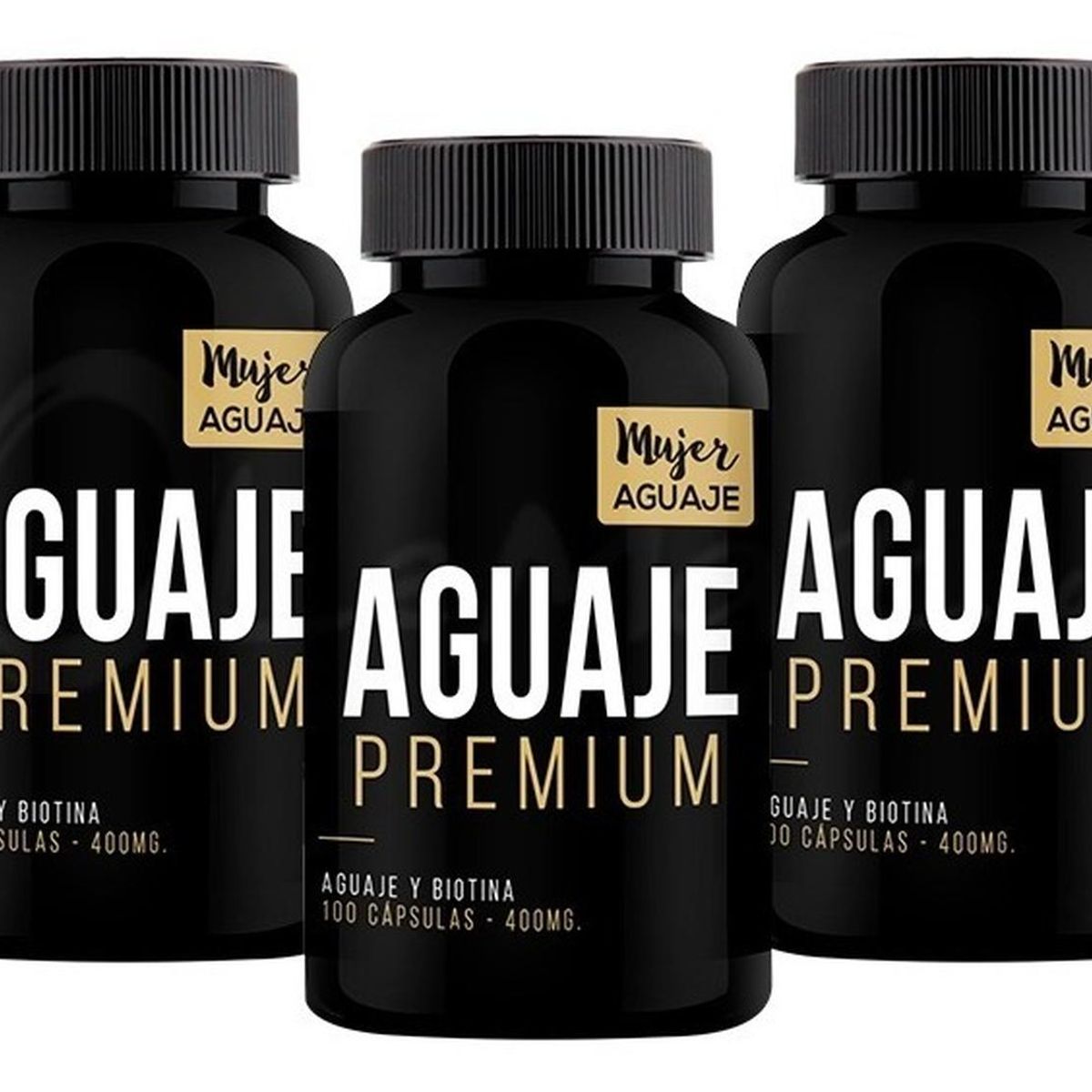MUJER AGUAJE - Pack 03 Frascos Aguaje Premium Mujer Aguaje 100 Capsulas