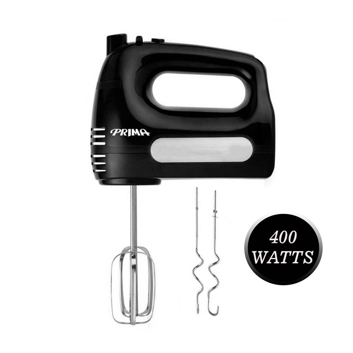 PRIMA - Batidora de Mano Prima HM9105E 6 Velocidades 400Watts Negro