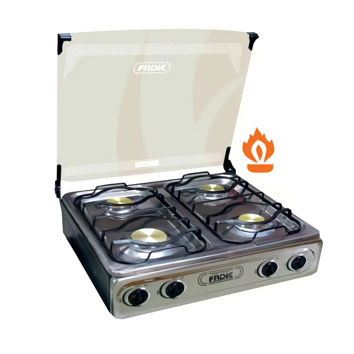 FADIC - Cocina de mesa con tapa de vidrio Fadic clásic 22 4H