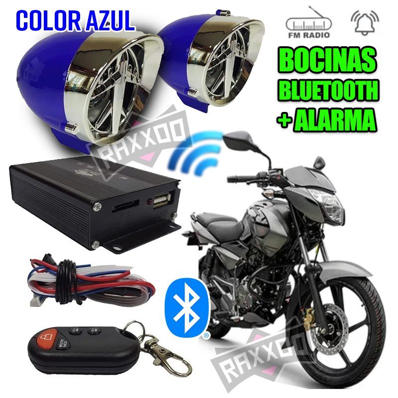 GENERICO - Kit parlante bocina bluetooth alarma moto con control remoto