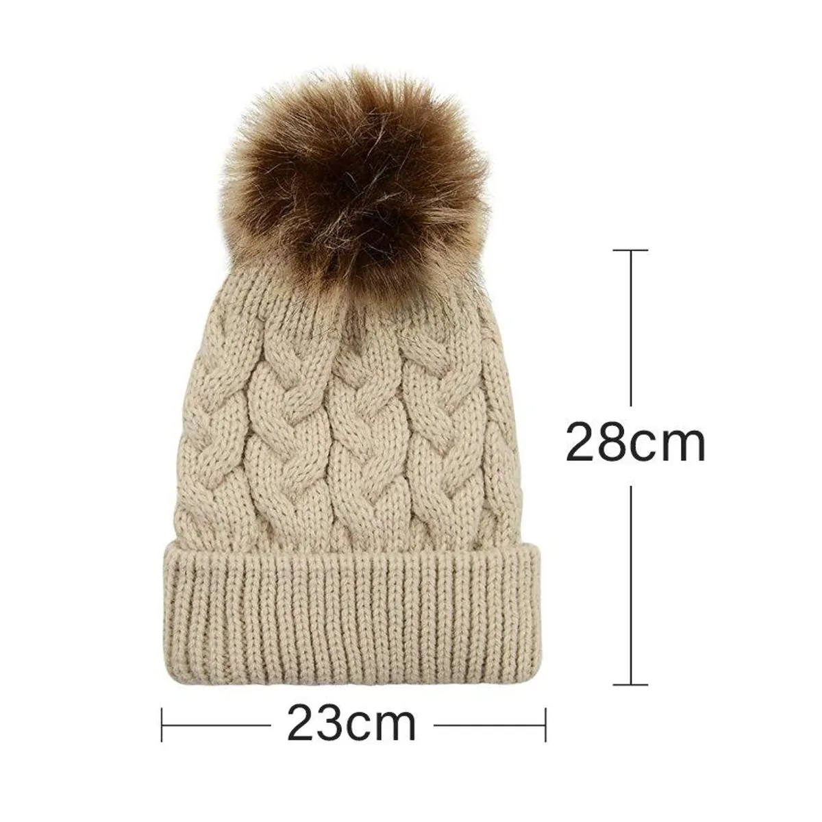 GENERICO - Kit 2 gorro de lana tejido p/ invierno polar niños unisex