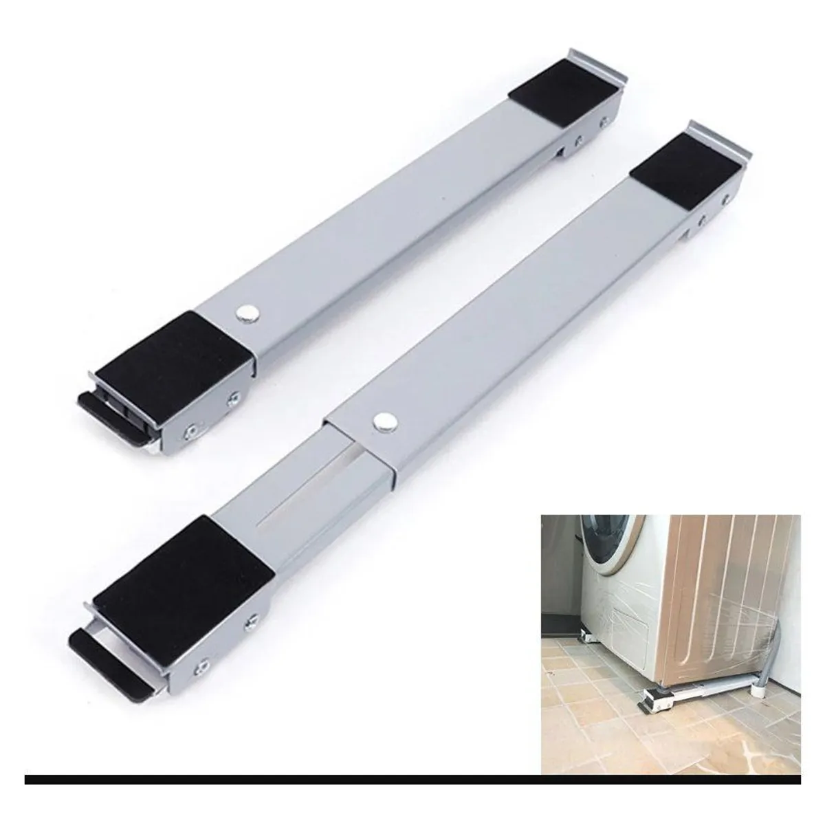 GENERICO - Soporte base metal ruedas lavadora refrigeradora