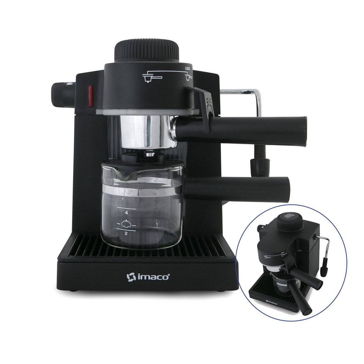 IMACO - Cafetera Espresso y Cappuccino Imaco IECM5B – 5 Bares de Presión