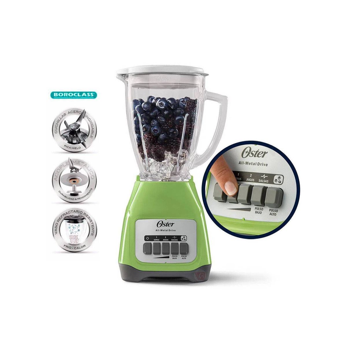 OSTER - Licuadora 2vel mas pulso 15lt BLSTKAG-KPB