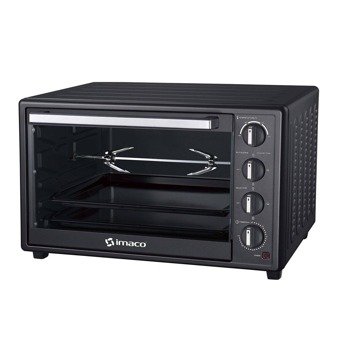 IMACO - Horno Eléctrico Imaco 66 Litros HEB60R con Rosticero 2200W - Negro