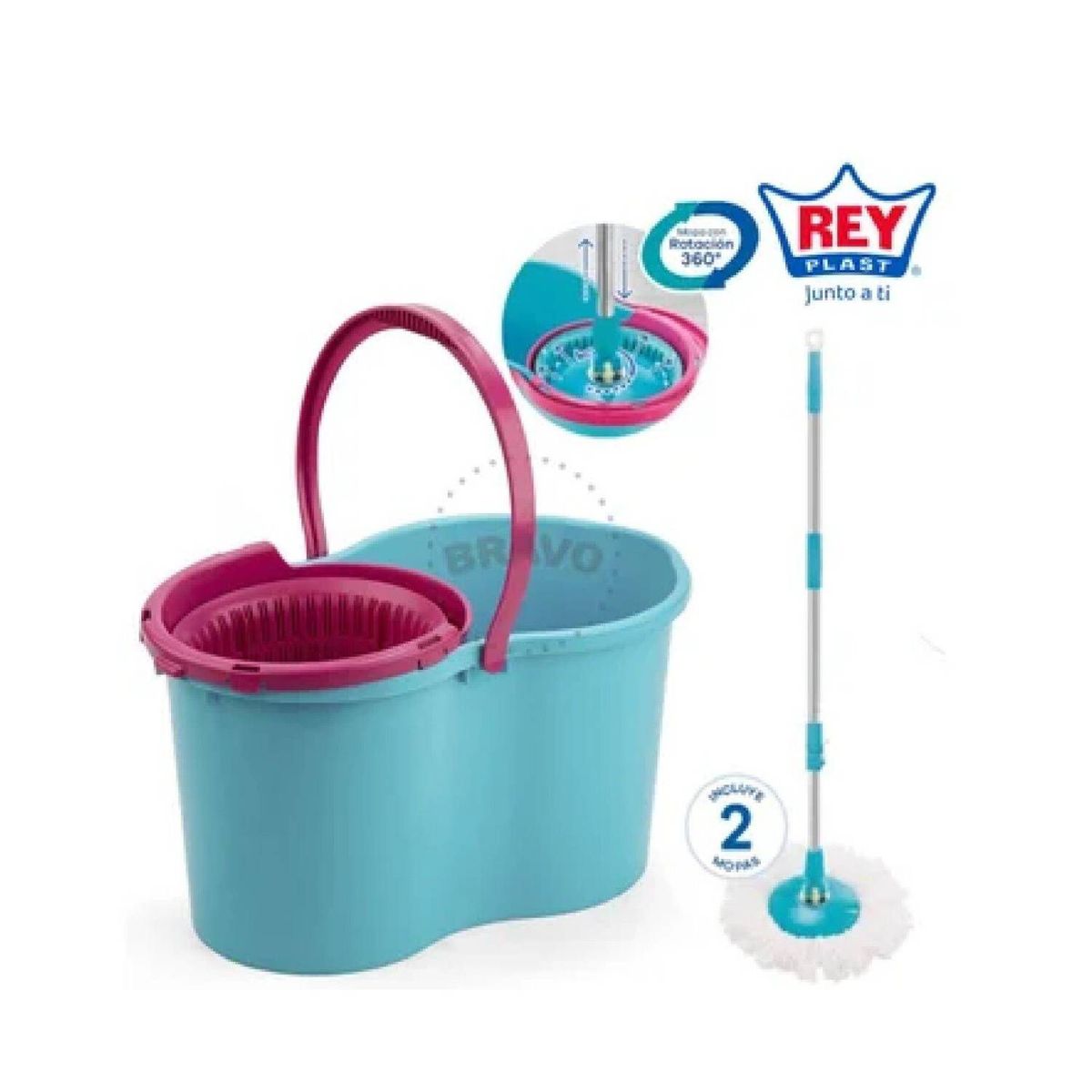 REYPLAST - Trapeador escurridor magico inteligente reyplas