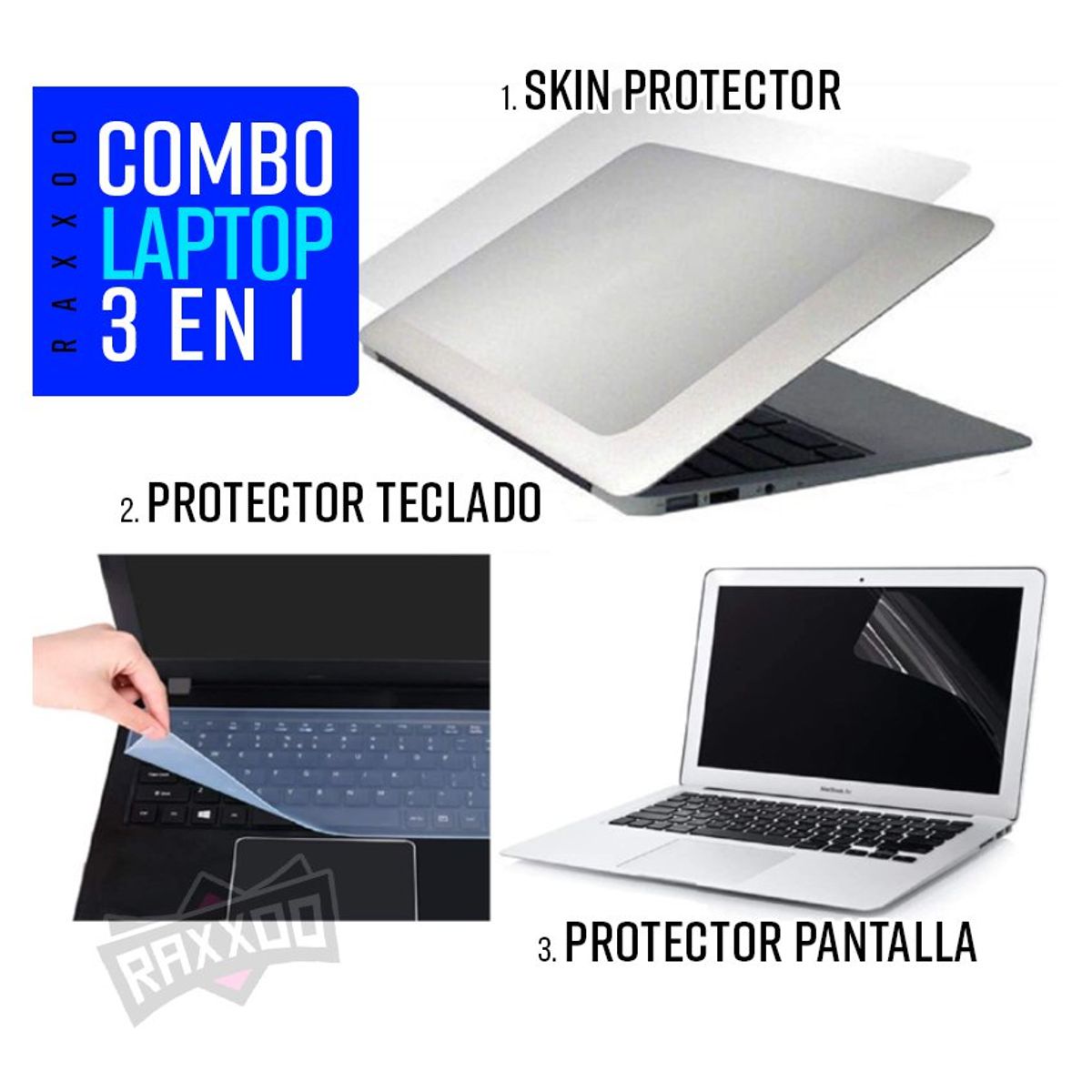 GENERICO - Combo protector de pantalla + teclado + skin para laptop 15.6 16