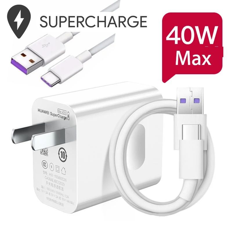 GENERICO - Cargador para huawei supercharge 40w a 66w tipo c carga rápida usb