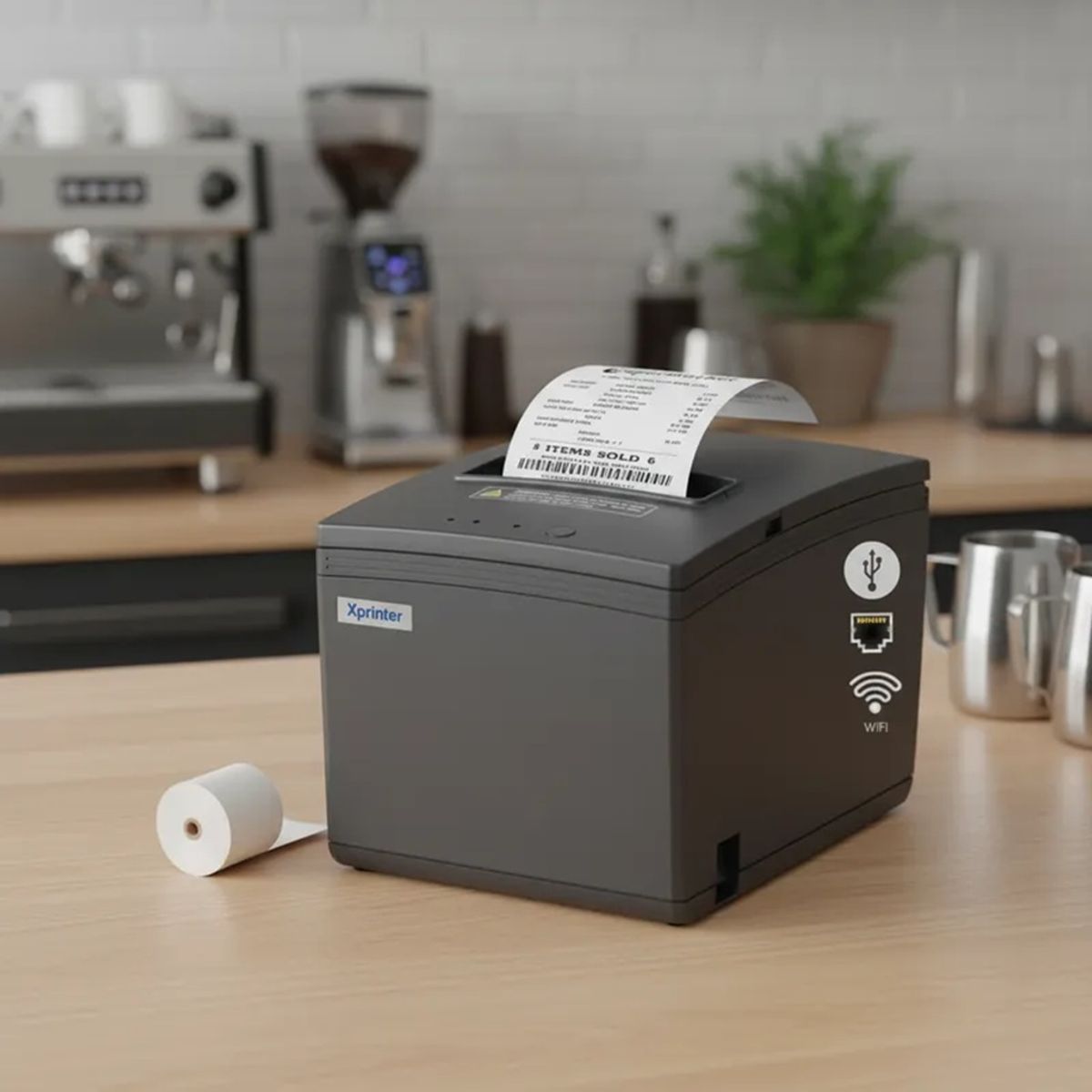 XPRINTER - Impresora Ticketera Térmica USB WIFI LAN escritorio XPRINTER tickets 80mm E260L de escritorio