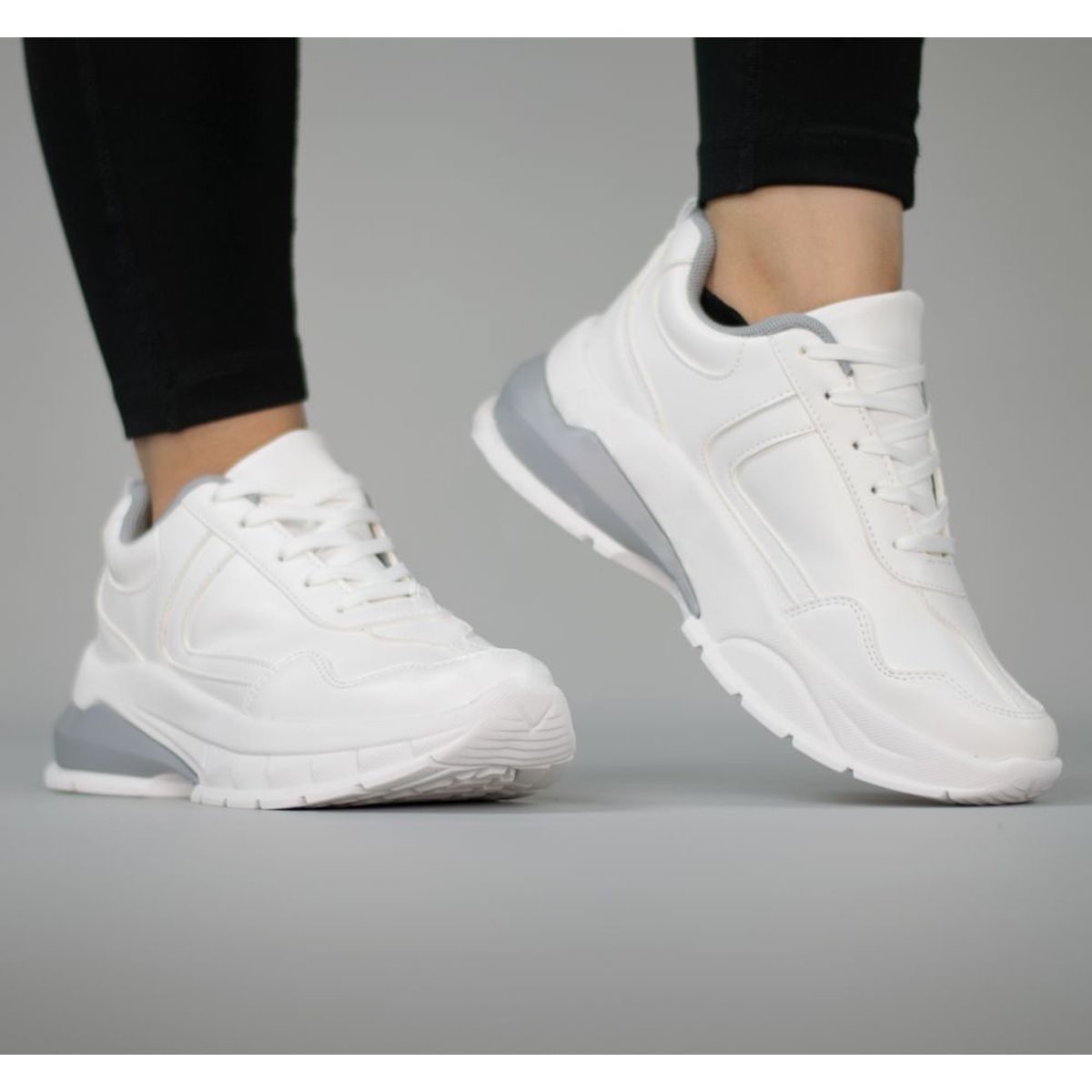 BASHIRA - Zapatilla Bashira Dallas White Horma Normal Plataforma Baja