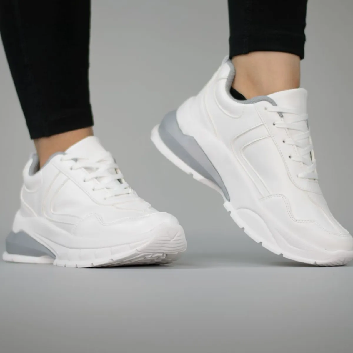 BASHIRA - Zapatilla Bashira Dallas White Horma Normal Plataforma Baja