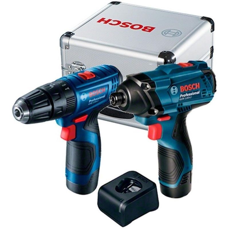BOSCH - Taladro Atornillador Gsr 120+ Impacto Bosch 12v Maleta Alu.