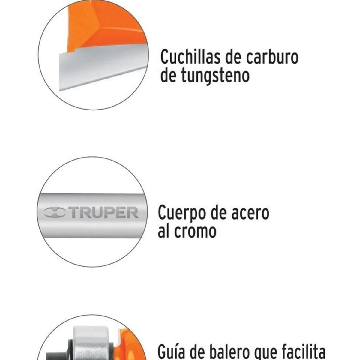 TRUPER - Fresa Chaflan 1- 14 con Rodaje Truper