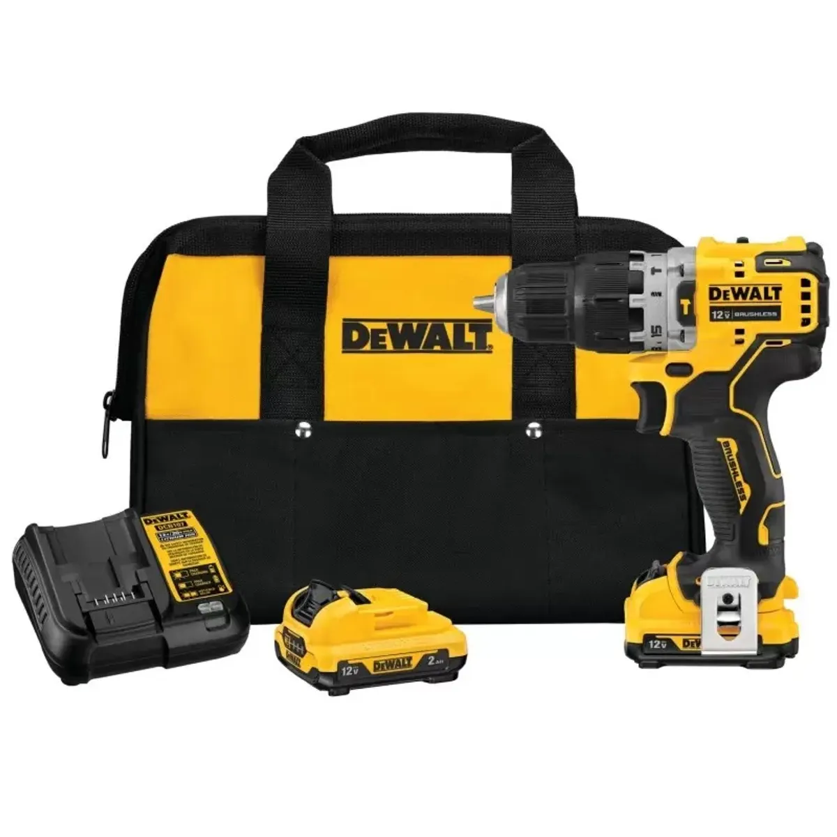 DEWALT - Taladro Percutor 3/8" 12V Max Xr Brushless 2 Bat Dewalt DCD706F2-B2