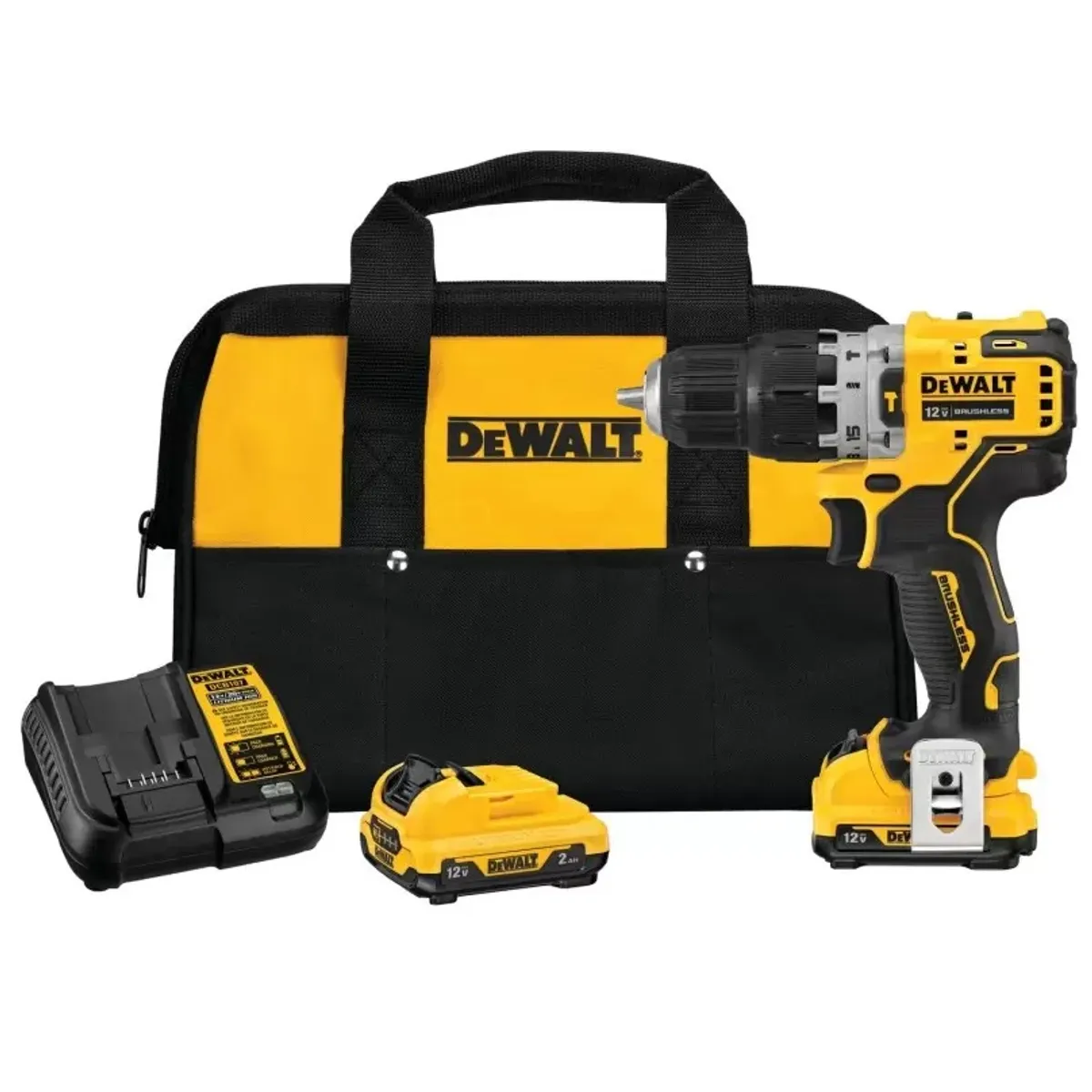 DEWALT - Taladro Percutor 3/8" 12V Max Xr Brushless 2 Bat Dewalt DCD706F2-B2