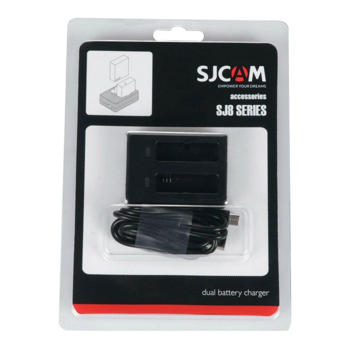 SJCAM - CARGADOR DOBLE PARA SJCAM SJ8 SERIES