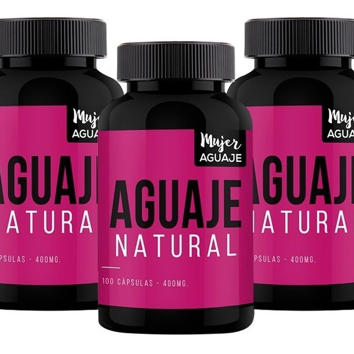 MUJER AGUAJE - 03 Frascos Aguaje Natural Mujer Aguaje 100 Capsulas