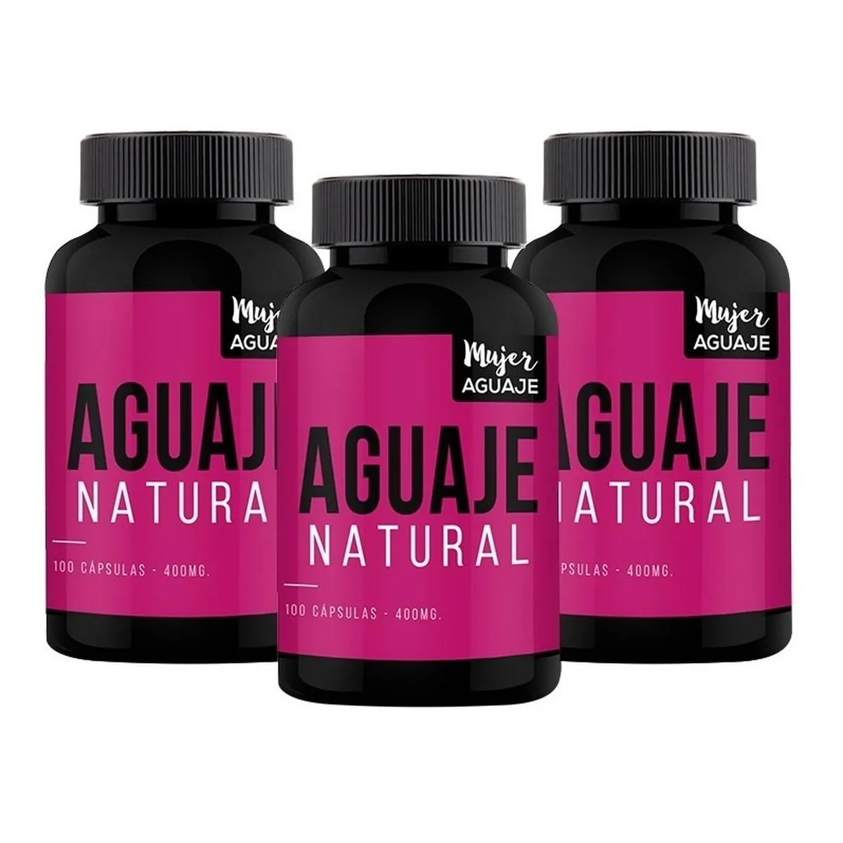 MUJER AGUAJE - 03 Frascos Aguaje Natural Mujer Aguaje 100 Capsulas