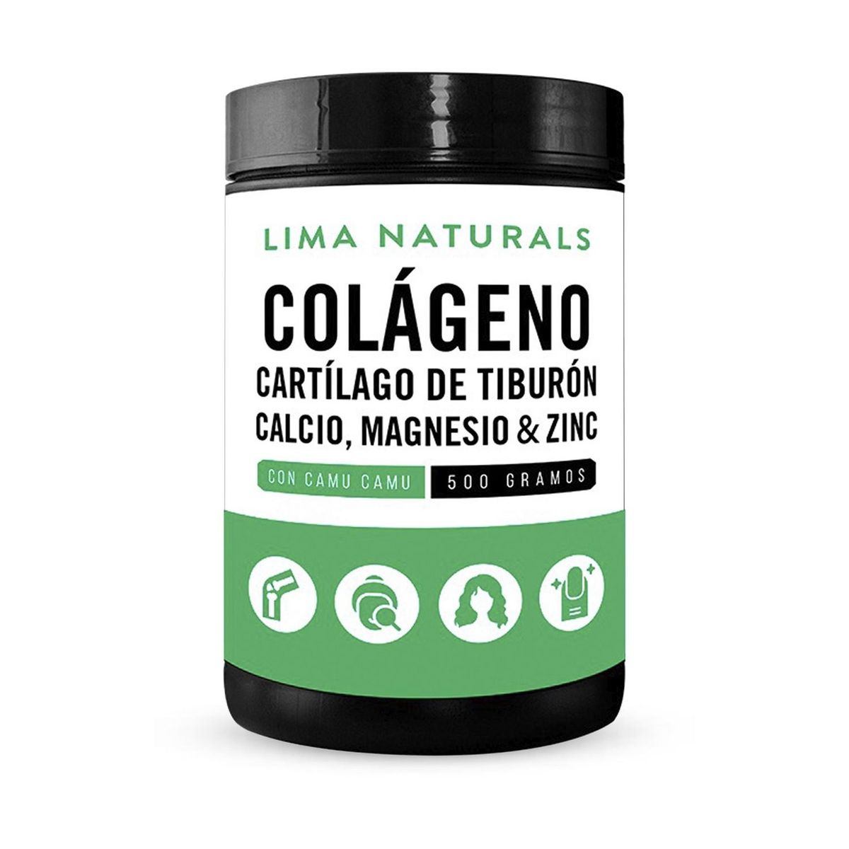 LIMA NATURALS - Colageno Hidrolizado, Cartilago de Tiburon, Calcio, Magnesio & Zinc Lima Naturals 500 g