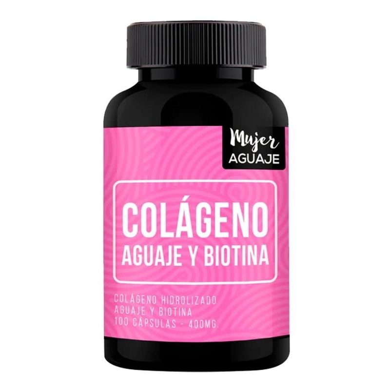 MUJER AGUAJE - 01 Frasco Colágeno, Aguaje & Biotina 100 Cápsulas