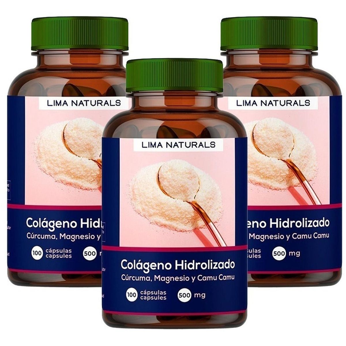 LIMA NATURALS - Colágeno Hidrolizado Lima Naturals X3 100 Cápsulas C/U