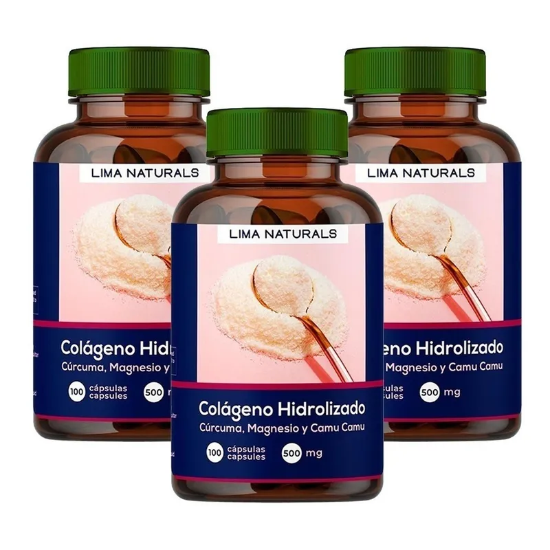 LIMA NATURALS - Colágeno Hidrolizado Lima Naturals X3 100 Cápsulas C/U