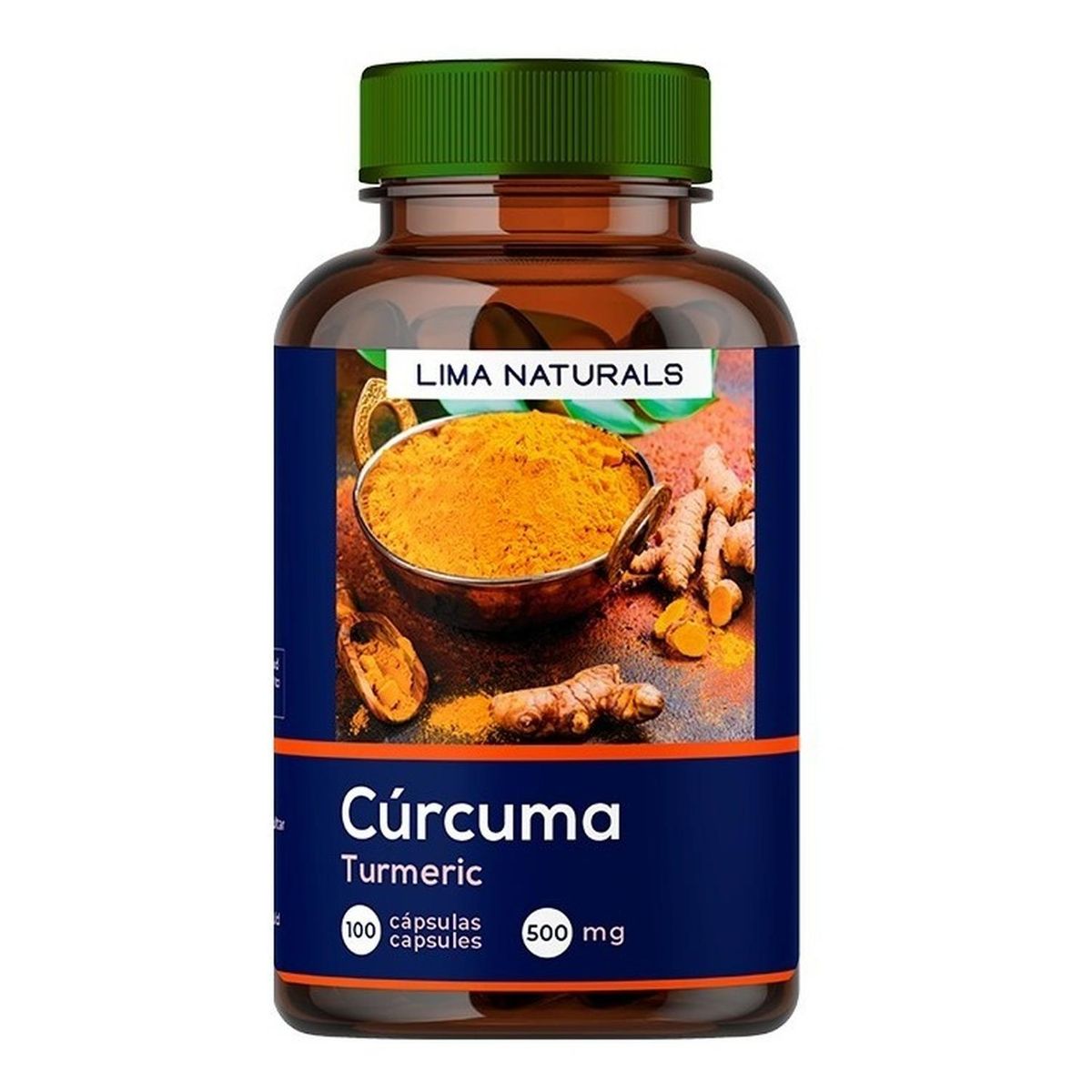 LIMA NATURALS - 01 Frasco Curcuma Lima Naturals 100 Capsulas