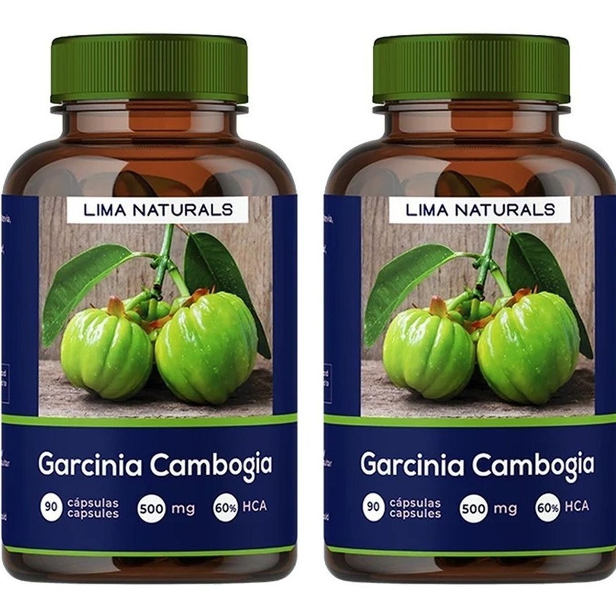 LIMA NATURALS - Pack 02 Frascos Garcinia 90 Capsulas Lima Naturals