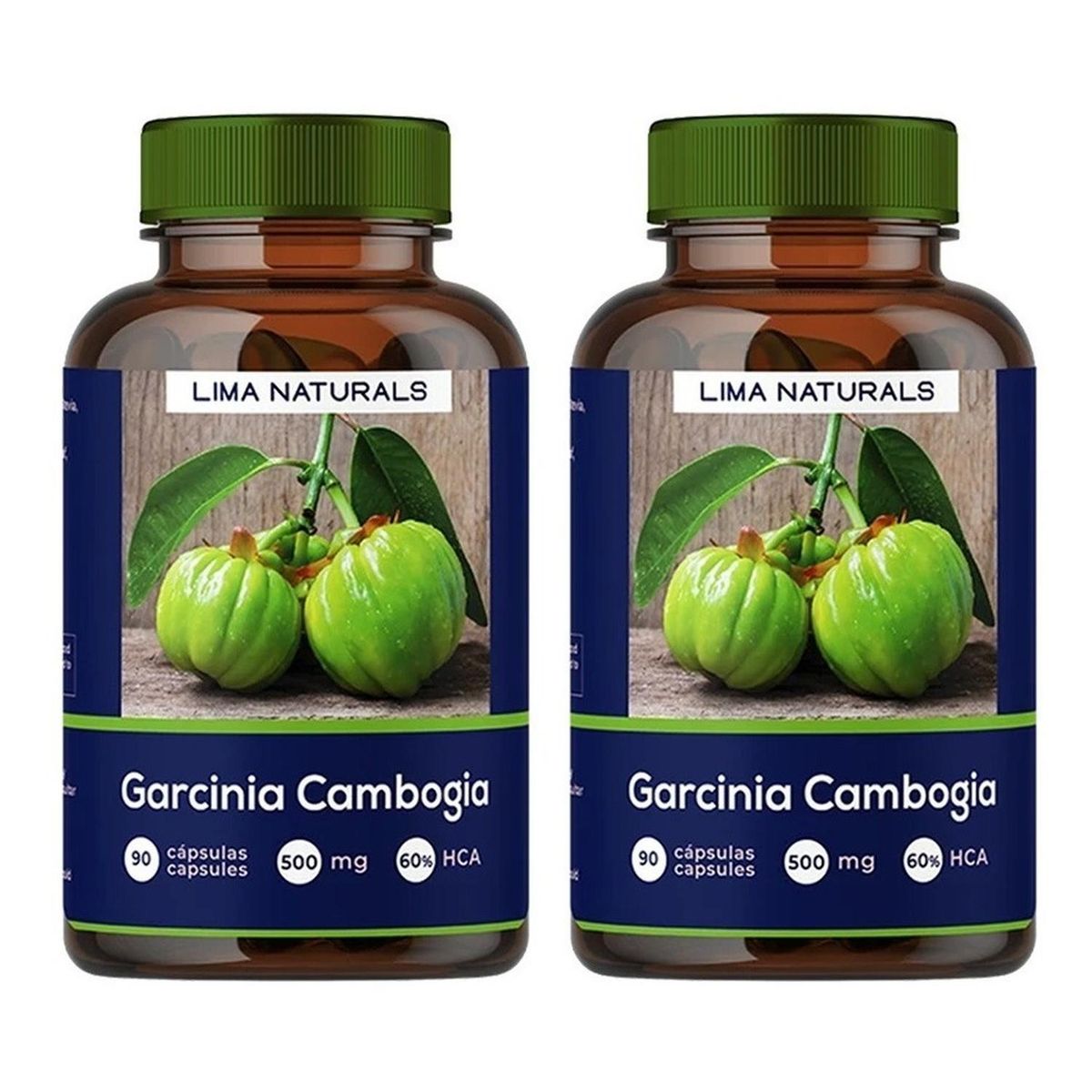 LIMA NATURALS - Pack 02 Frascos Garcinia 90 Capsulas Lima Naturals