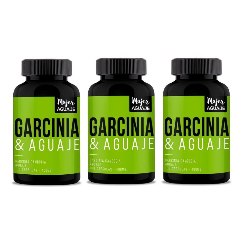 MUJER AGUAJE - Pack 03 Frascos Garcinia&Aguaje 100 Capsulas Mujer Aguaje