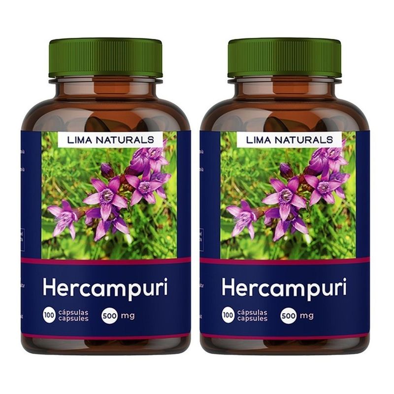 LIMA NATURALS - Pack 02 Frascos Hercampuri Lima Naturals 100 Capsulas
