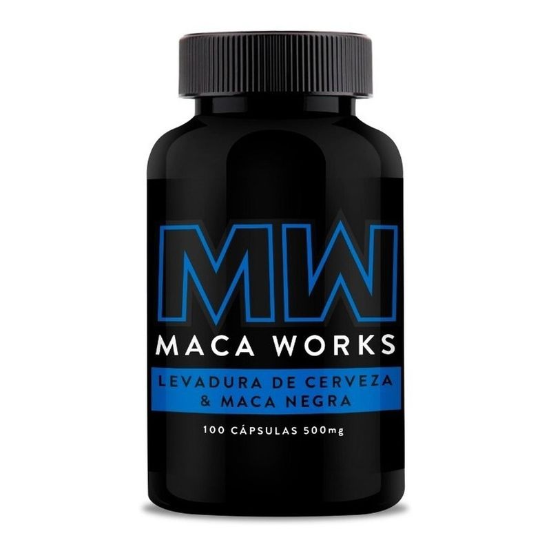 MACA WORKS - 01 Frasco Levadura de Cerveza & Maca Negra Maca Works 100 Capsulas