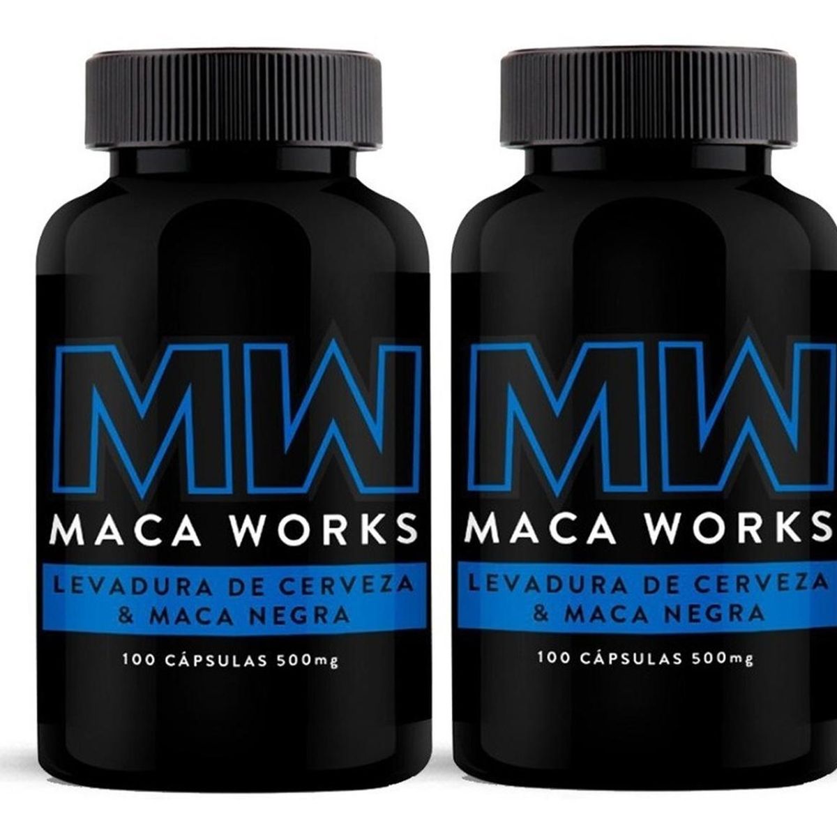 MACA WORKS - Pack 02 Frascos Levadura de Cerveza & Maca Negra Maca Works 100 Capsulas