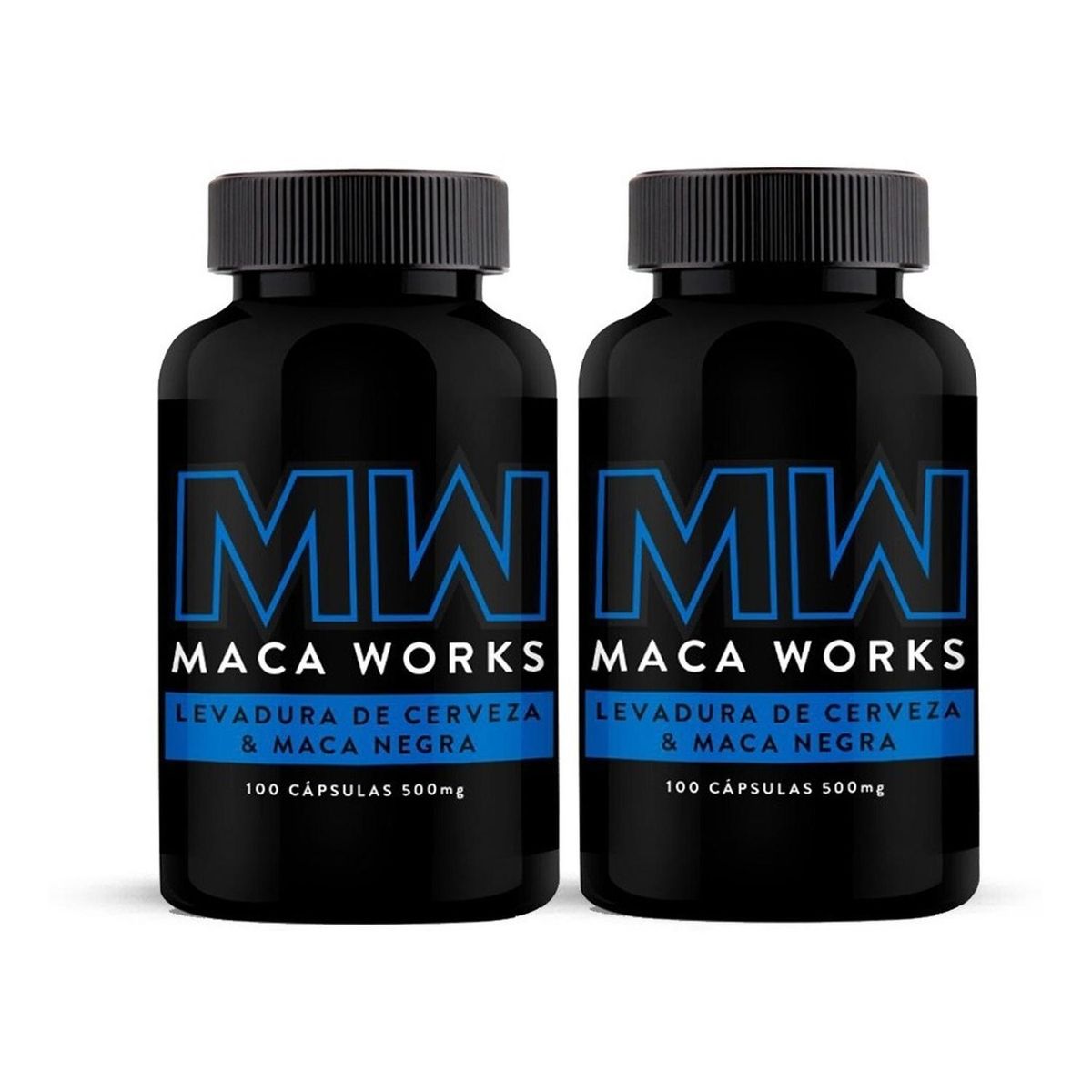 MACA WORKS - Pack 02 Frascos Levadura de Cerveza & Maca Negra Maca Works 100 Capsulas