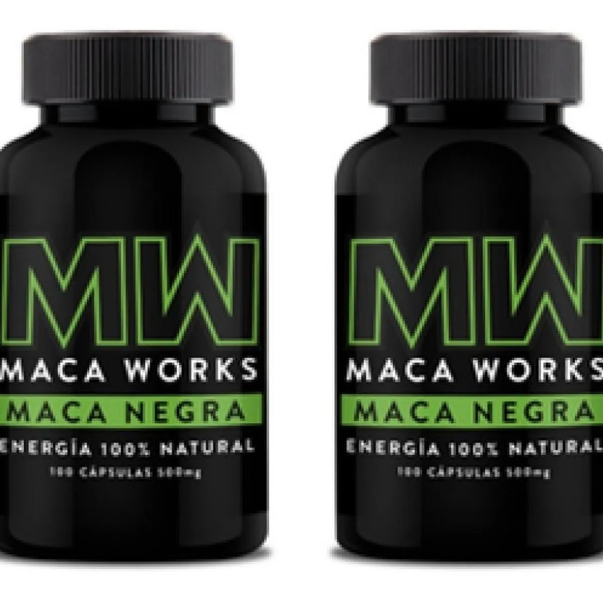 MACA WORKS - Pack 02 Frascos Maca Negra Maca Works 100 Capsulas