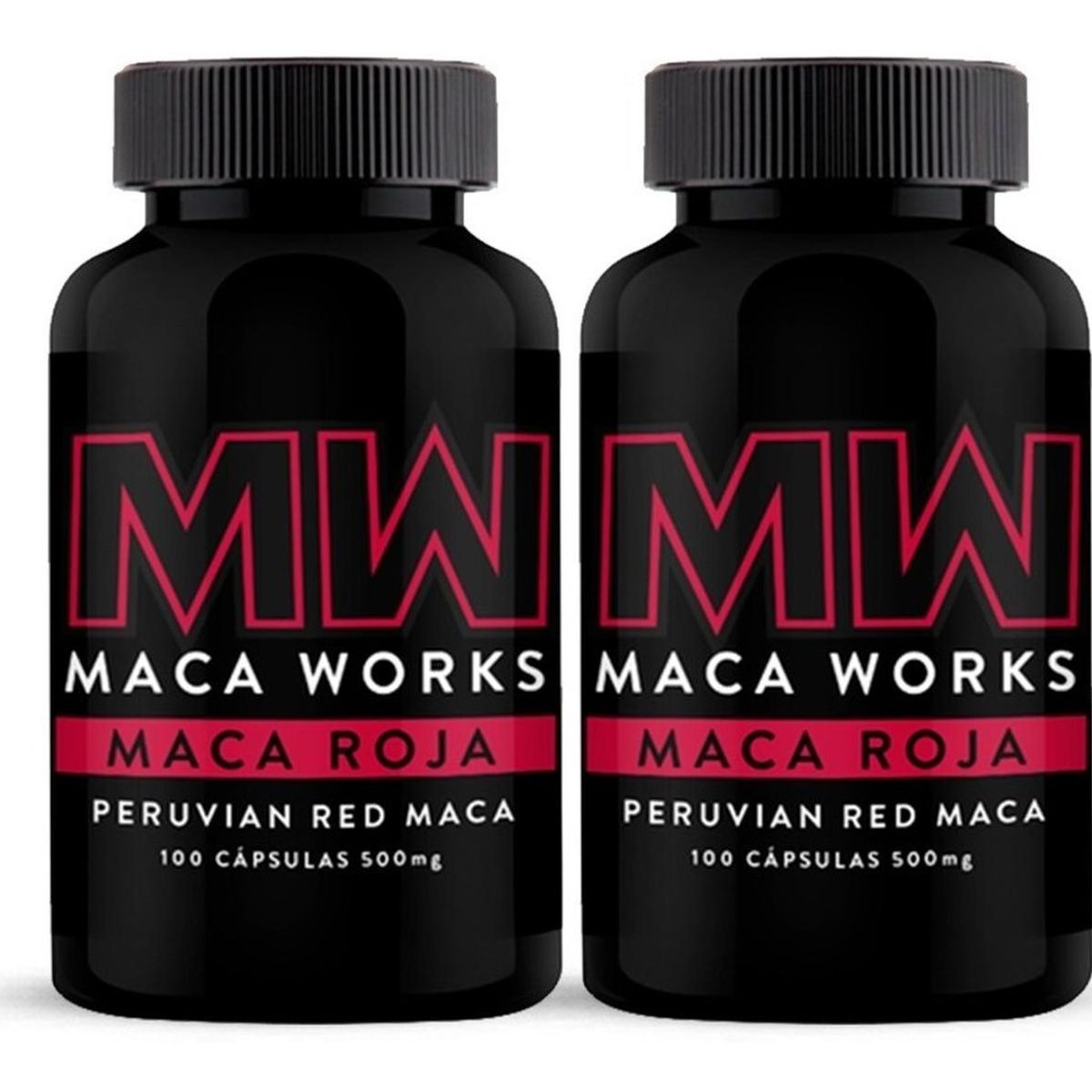 MACA WORKS - Pack 02 Frascos Maca Roja Maca Works 100 Capsulas