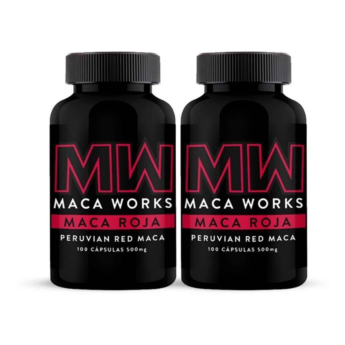 MACA WORKS - Pack 02 Frascos Maca Roja Maca Works 100 Capsulas
