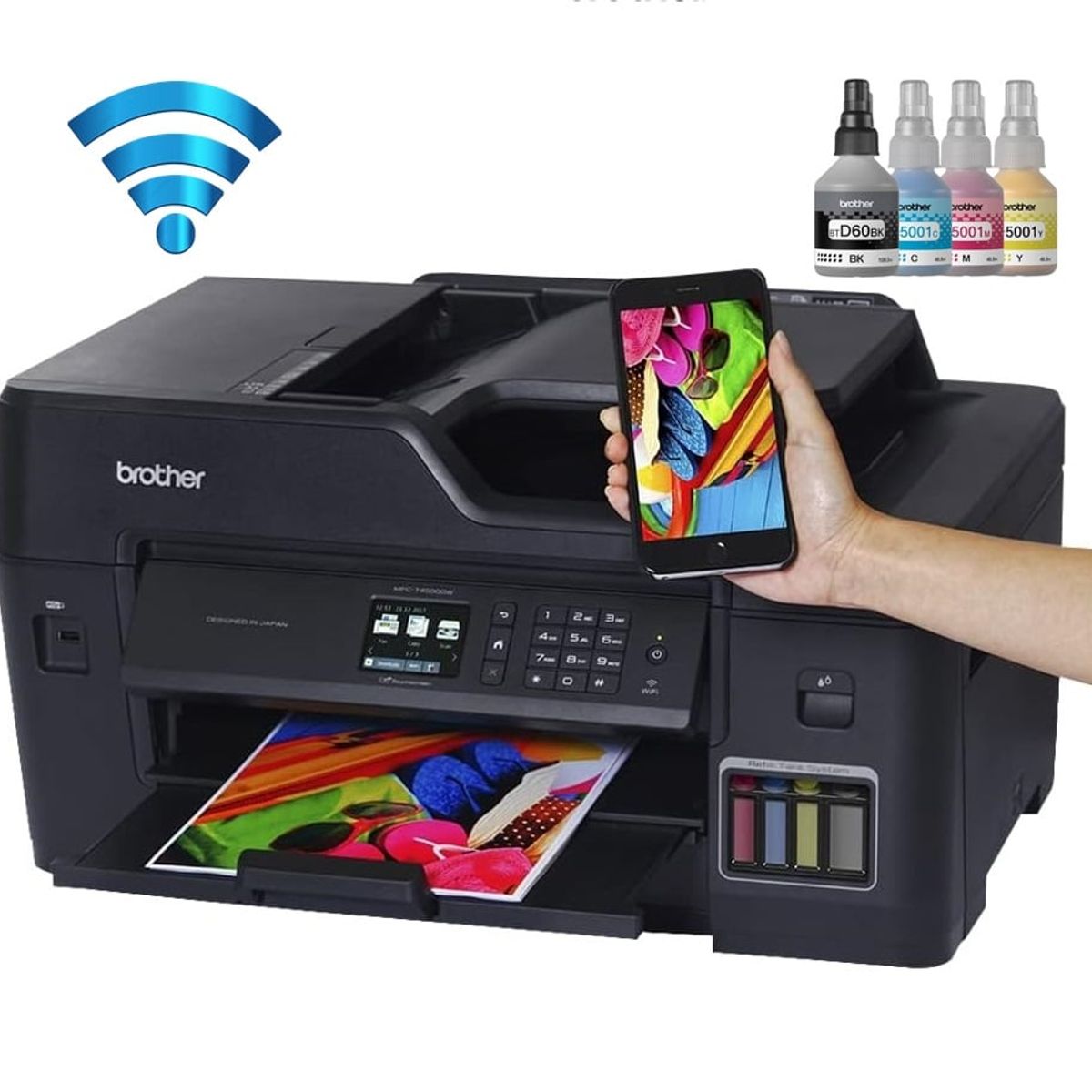 BROTHER - Impresora Brother MFC T4500DW A3 Multifuncional Wifi ADF ETHERNET