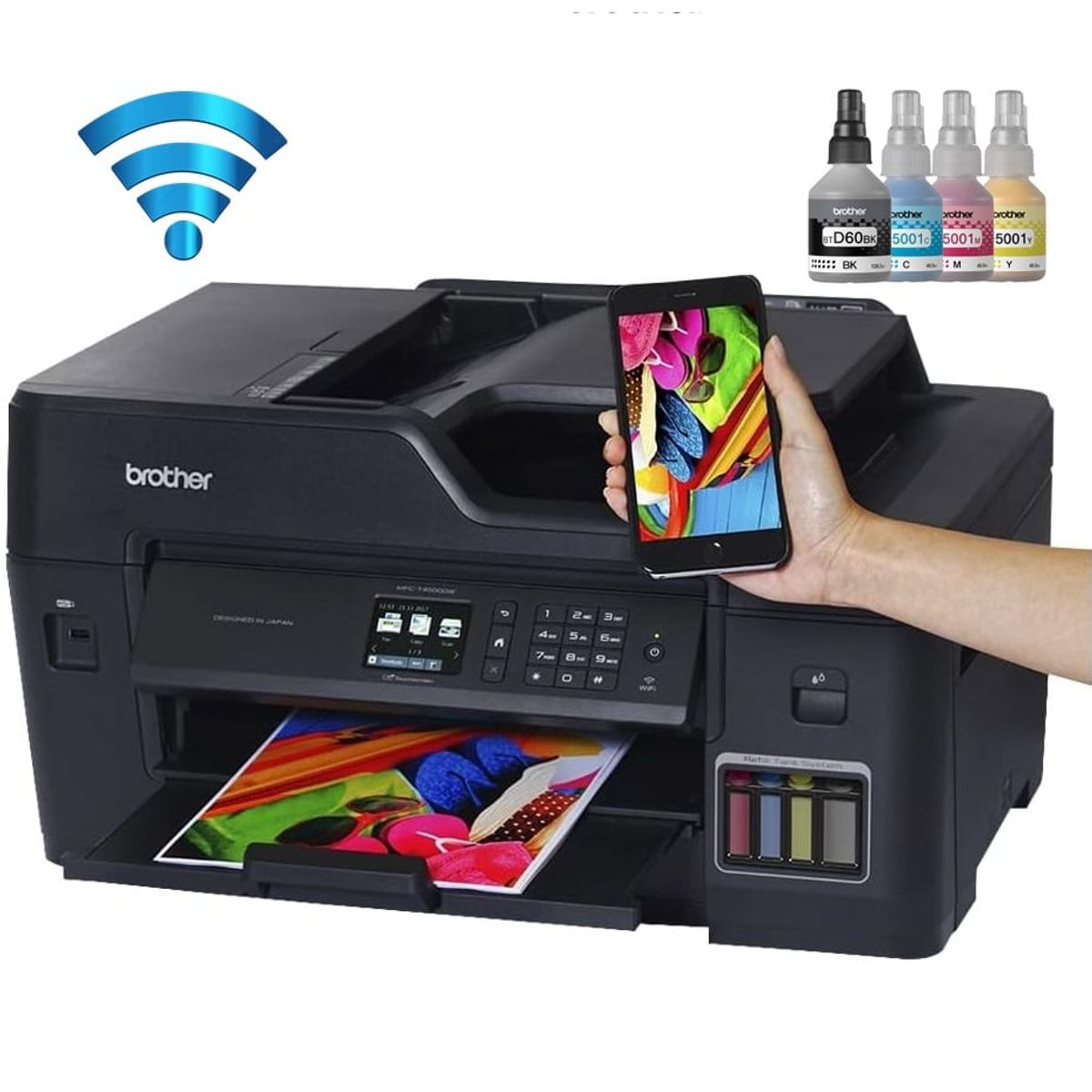 BROTHER - Impresora Brother MFC T4500DW A3 Multifuncional Wifi ADF ETHERNET