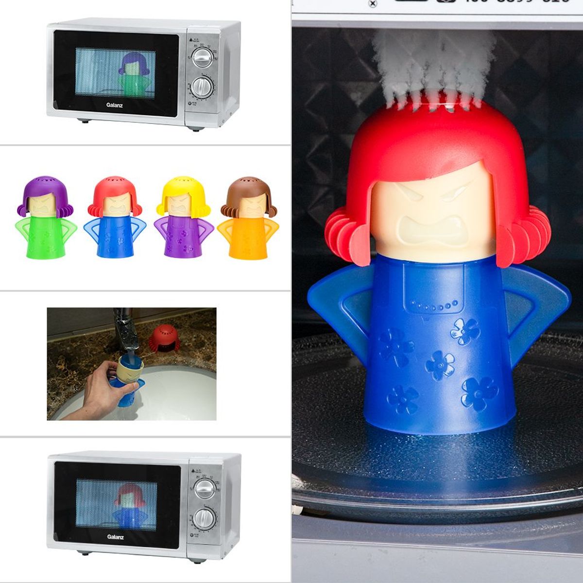 GENERICO - Limpiador para Microondas Angry Mama Limpieza a vapor