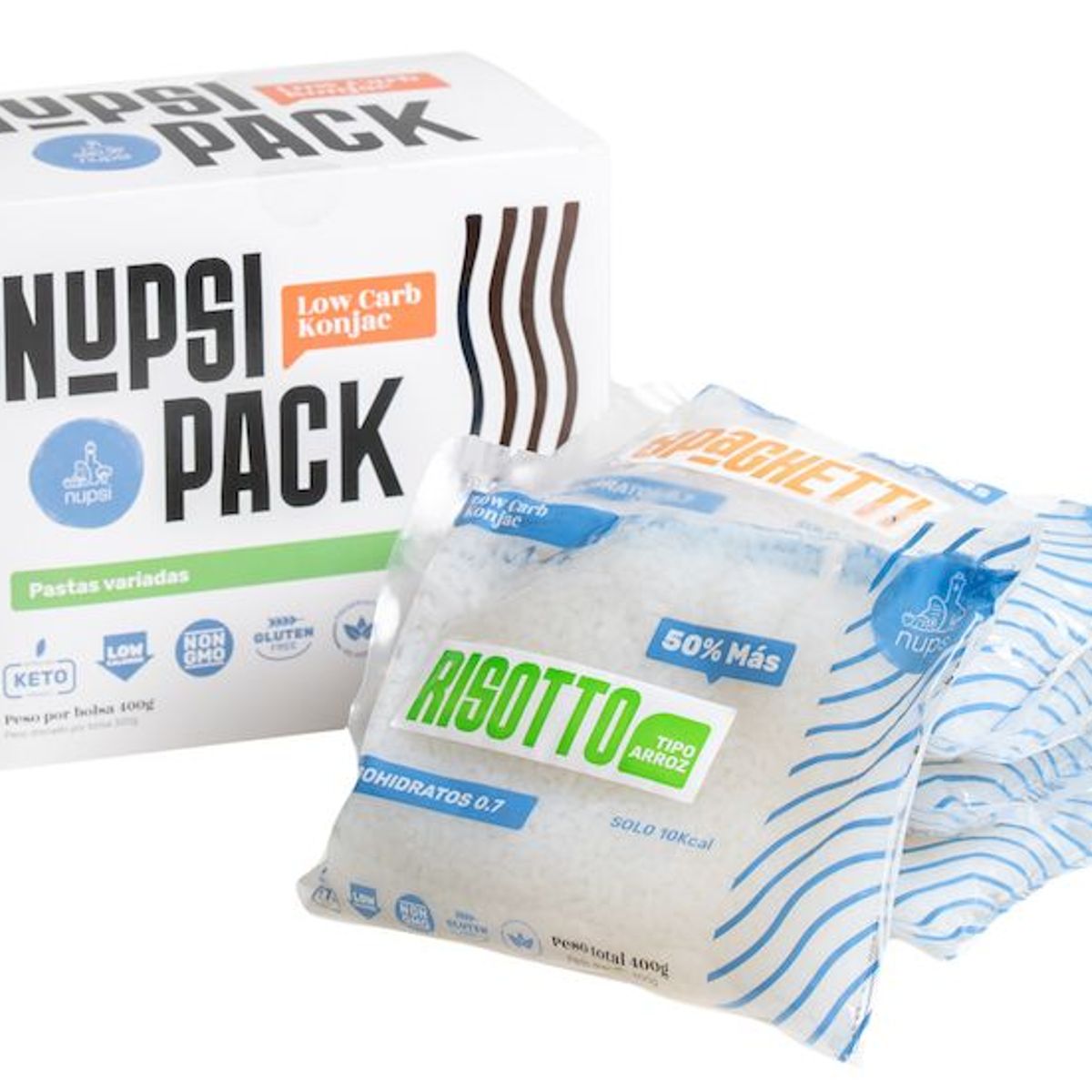 NUPSI - 4Pack de pastas Konjac Nupsi - Keto - Low Carb - Gluten Free