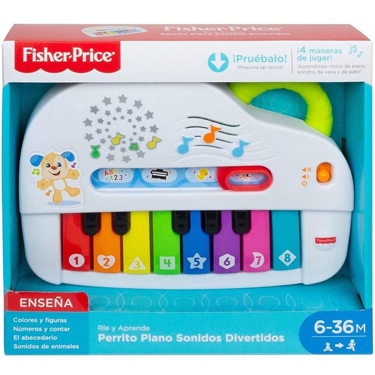 FISHER PRICE - Fisher Price Ríe y Aprende Perrito Piano Sonidos Divertidos