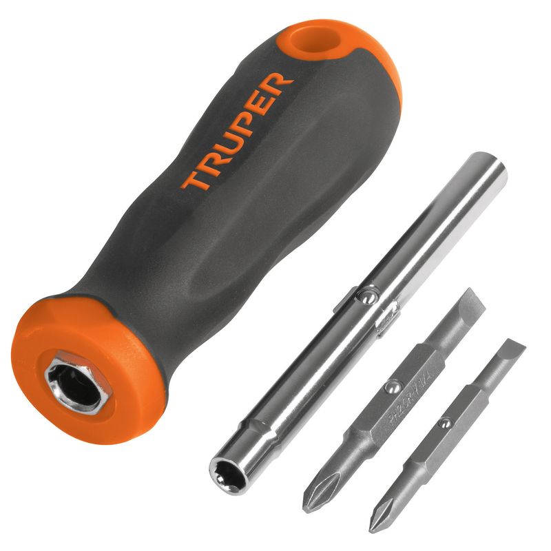 TRUPER - Desarmador 2 Puntas Dobles y Barra con 2 cajas Hexagonales Truper
