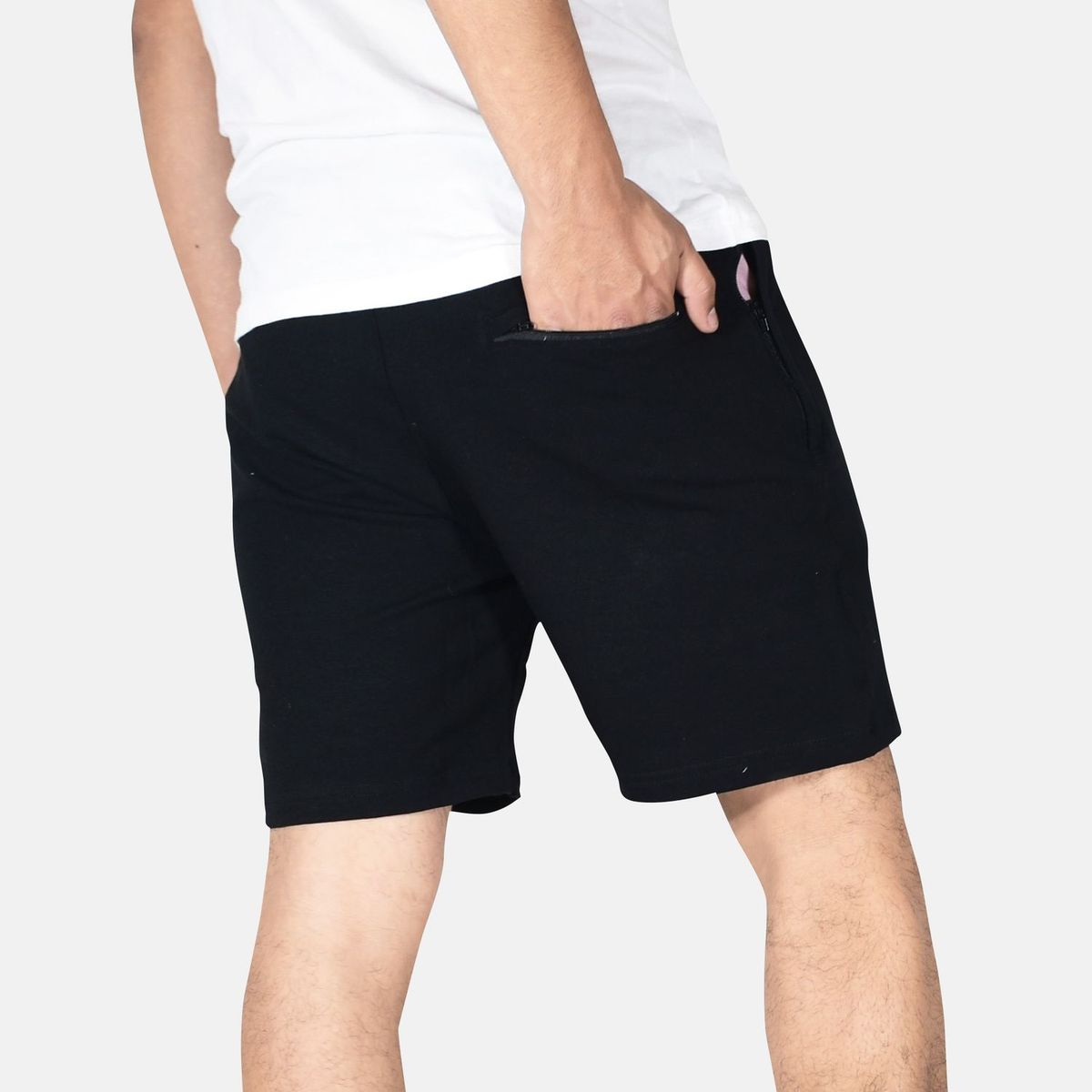 YONISTERS CLOTHING - Short de Algodón con Cierre Yonisters Clothing Negro