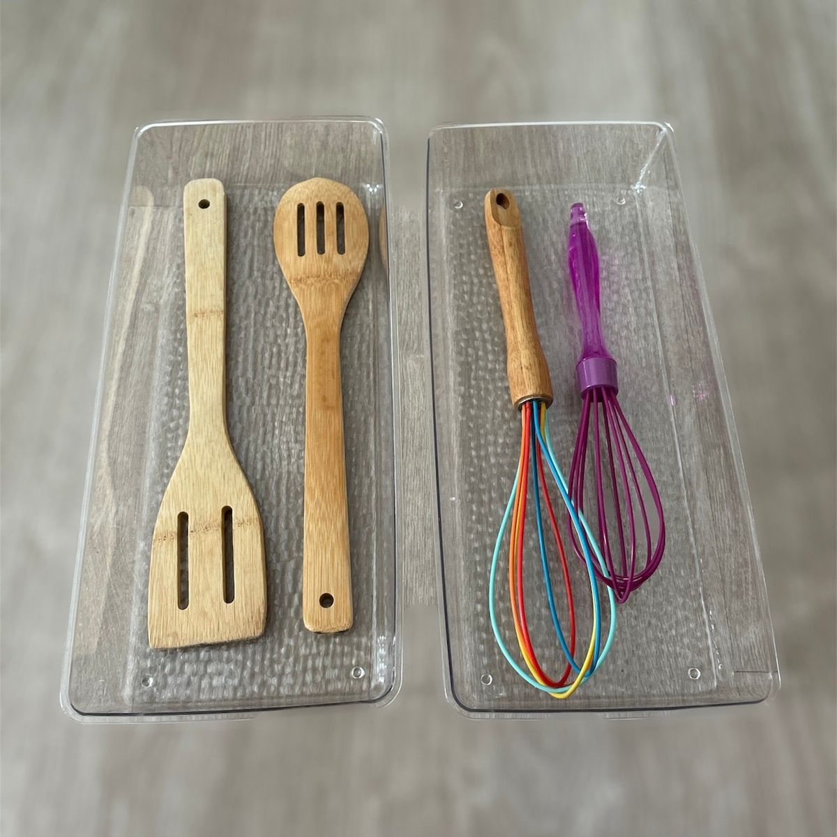 GENERICO - Organizador de Utensilios Acrílicos para Cajón Set x 2