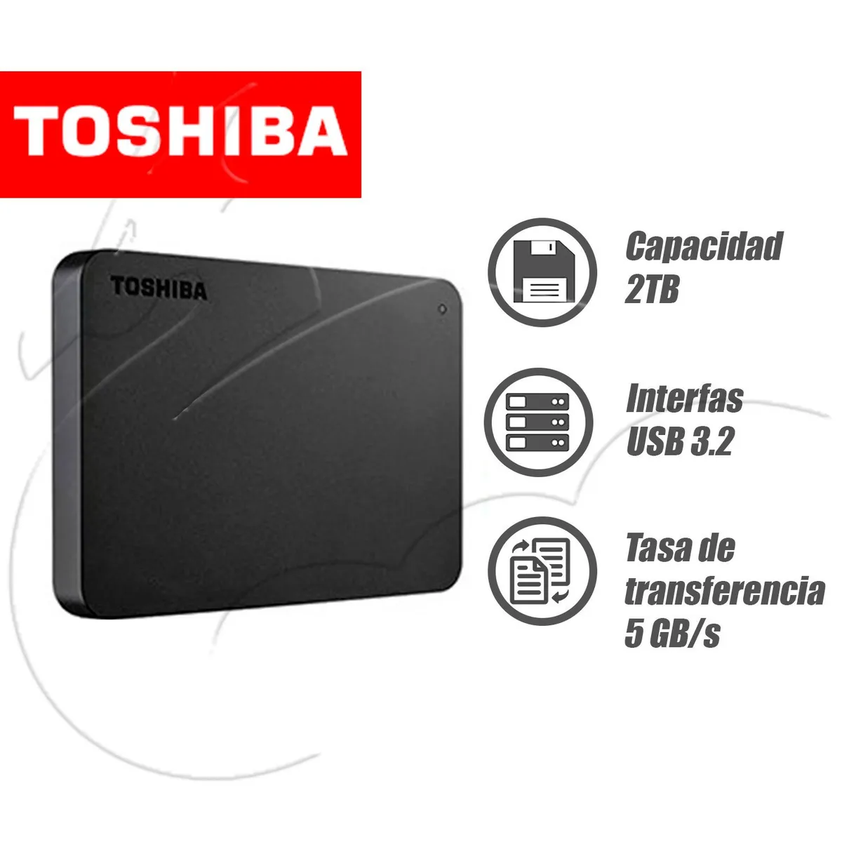 TOSHIBA - DISCO EXTERNO 2TB TOSHIBA CANVIO BASICS