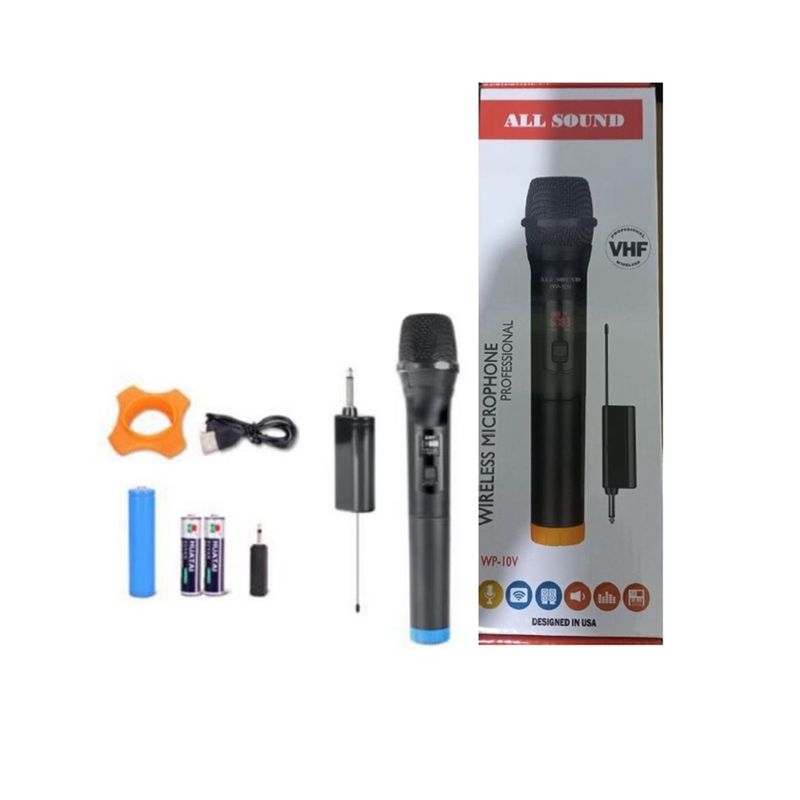 ALL SOUND - Micrófono de mano  ALL SOUND WP-10V inalámbrico profesional