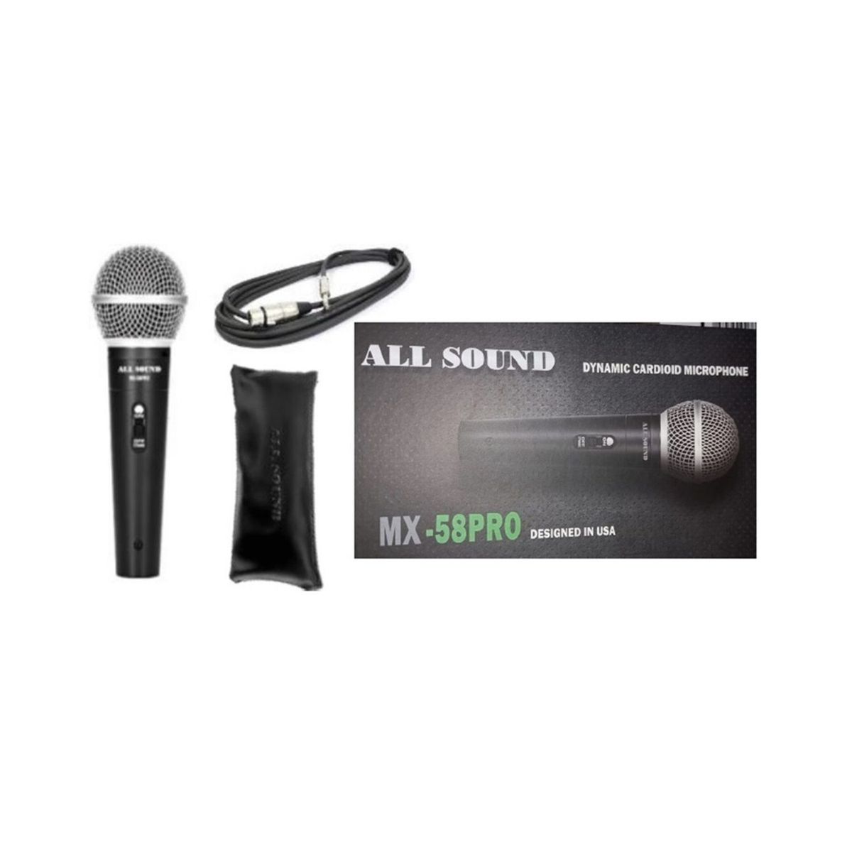 GENERICO - Micrófono Dinámico ALL SOUND MX-58PRO full metal