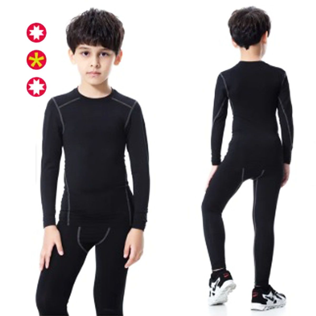 GENERICO - Conjunto camiseta licra manga larga y pantalón licra largo para niño